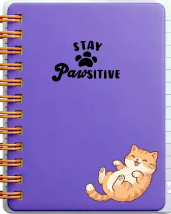 positive journal, positivity spiral notebook, pawsitive notebook