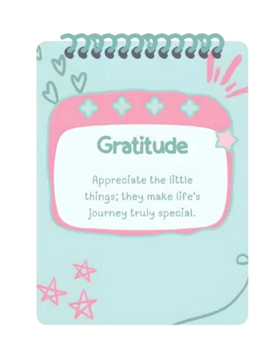 gratitude notepad, grateful